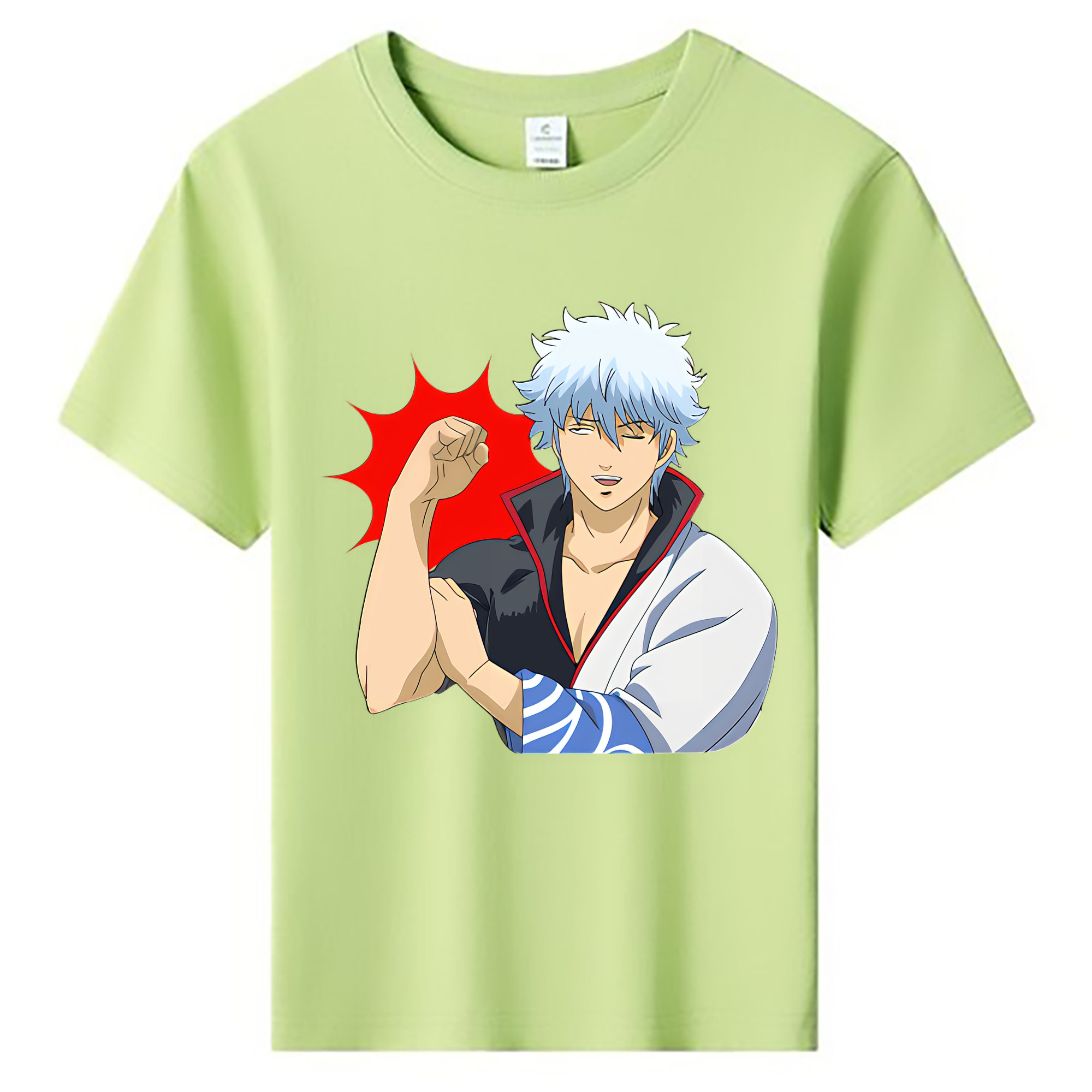 （画像用） ぎんたま 坂田銀時（さかたぎんとき） 神楽 志村新八（しむら しんぱち） GINTAMA Sakata Gintoki Kagura Shimura Shinpachi 綿100％キッズTシャツ（フロントプリント）